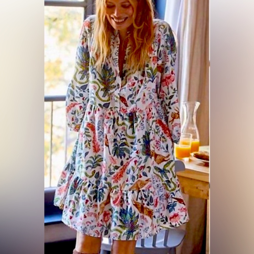 Anthropologie Kelly Louise Judd Whimsical Flannel Dress